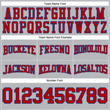 Custom Stitched Gray Red-Royal Football Pullover Sweatshirt Hoodie
