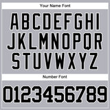 Custom Gray Black-White Authentic Baseball Jersey