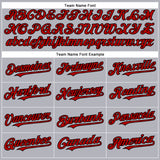 Custom Gray Red-Black Authentic Baseball Jersey