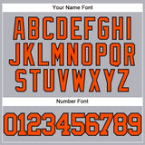 Custom Gray Orange-Black Authentic Baseball Jersey