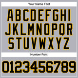 Custom Gray Black-Gold Authentic Baseball Jersey