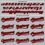 Custom Gray Red-Black Authentic Throwback Baseball Jersey