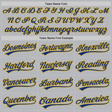 Custom Gray Royal-Gold Authentic Throwback Baseball Jersey