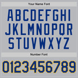 Custom Gray Royal-Gold Authentic Throwback Baseball Jersey