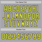 Custom Gray Neon Yellow-Black Authentic Baseball Jersey