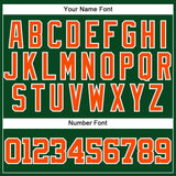 Custom Green Orange-White Authentic Baseball Jersey