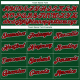 Custom Green Red-Black Authentic Baseball Jersey