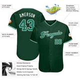 Custom Green Kelly Green-White Authentic Baseball Jersey