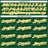 Custom Green White-Gold Authentic Sleeveless Baseball Jersey