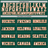 Custom Green Orange-White Mesh Authentic Football Jersey