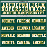 Custom Green Gold-White Mesh Authentic Football Jersey