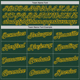 Custom Green Green-Gold Performance T-Shirt