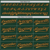 Custom Green Old Gold-Black Authentic Baseball Jersey