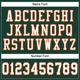 Custom Green White-Orange Mesh Authentic Football Jersey