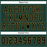 Custom Green Black-Old Gold Mesh Authentic Football Jersey