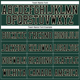 Custom Green Black-Cream Mesh Authentic Football Jersey