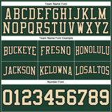 Custom Stitched Green City Cream-Black Football Pullover Sweatshirt Hoodie