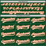 Custom Green White-Orange Authentic Throwback Baseball Jersey