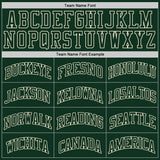 Custom Hunter Green Green-Cream Authentic Throwback Basketball Jersey