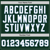 Custom Hunter Green White-Light Blue Authentic Throwback Basketball Jersey