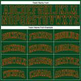 Custom Hunter Green Green-Orange Authentic Throwback Basketball Jersey