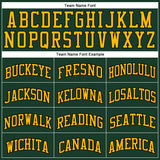 Custom Hunter Green Gold-Black Authentic Throwback Basketball Jersey