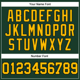 Custom Hunter Green Gold-Black Authentic Throwback Basketball Jersey