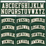Custom Hunter Green White-Old Gold Authentic Throwback Basketball Jersey