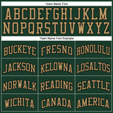 Custom Hunter Green Old Gold-Black Authentic Throwback Basketball Jersey