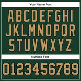 Custom Hunter Green Old Gold-Black Authentic Throwback Basketball Jersey
