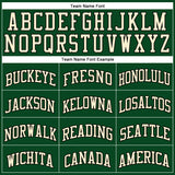Custom Hunter Green White Pinstripe Cream-Black Authentic Basketball Jersey