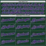 Custom Hunter Green Purple Green-Gray Authentic Throwback Basketball Jersey