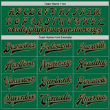 Custom Kelly Green Black-Old Gold Bomber Full-Snap Varsity Letterman Jacket