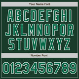 Custom Green Kelly Green-White Bomber Full-Snap Varsity Letterman Jacket