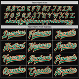 Custom Black Orange-Kelly Green Bomber Full-Snap Varsity Letterman Jacket