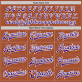 Custom Texas Orange Purple-White Bomber Full-Snap Varsity Letterman Jacket