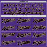 Custom Purple Black-Old Gold Bomber Full-Snap Varsity Letterman Jacket