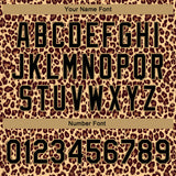 Custom Brown Black-Old Gold Leopard 3D Pattern Design Bomber Full-Snap Varsity Letterman Jacket