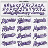 Custom White Purple-Black Bomber Full-Snap Varsity Letterman Two Tone Jacket
