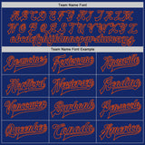 Custom Royal Royal-Orange Bomber Full-Snap Varsity Letterman Jacket