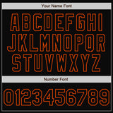 Custom White Black-Orange Bomber Full-Snap Varsity Letterman Split Fashion Jacket