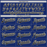 Custom Royal Black-Cream Bomber Full-Snap Varsity Letterman Jacket