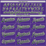 Custom Purple Green-Cream Bomber Full-Snap Varsity Letterman Jacket