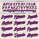 Custom Cream Pink Black-Purple Bomber Full-Snap Varsity Letterman Jacket