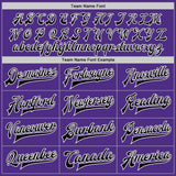 Custom Purple Black-Gold Bomber Full-Snap Varsity Letterman Two Tone Jacket