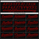 Custom Black Red Bomber Full-Snap Varsity Letterman Jacket