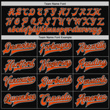 Custom Black Orange-White Bomber Full-Snap Varsity Letterman Jacket