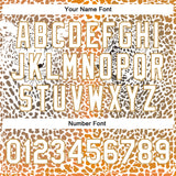 Custom Old Gold White-Black Leopard 3D Pattern Design Bomber Full-Snap Varsity Letterman Jacket