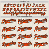 Custom Cream Orange-Black Bomber Full-Snap Varsity Letterman Jacket