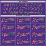 Custom Purple Pink-Kelly Green Bomber Full-Snap Varsity Letterman Jacket